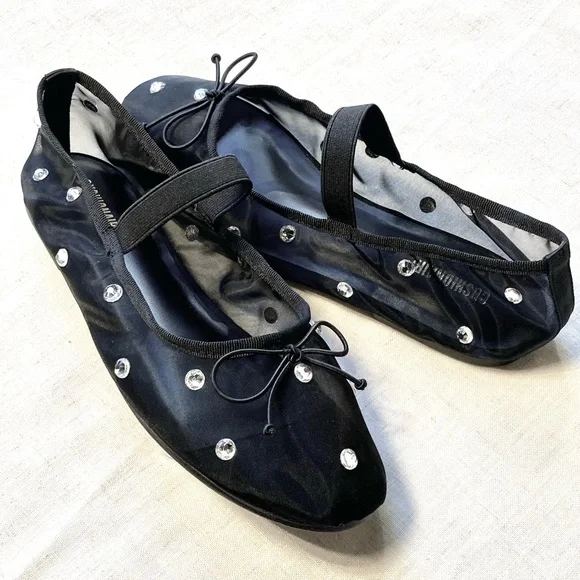 Cushionaire Elegant Mesh Rhinestone Ballet Flats - Picture 7 of 11
